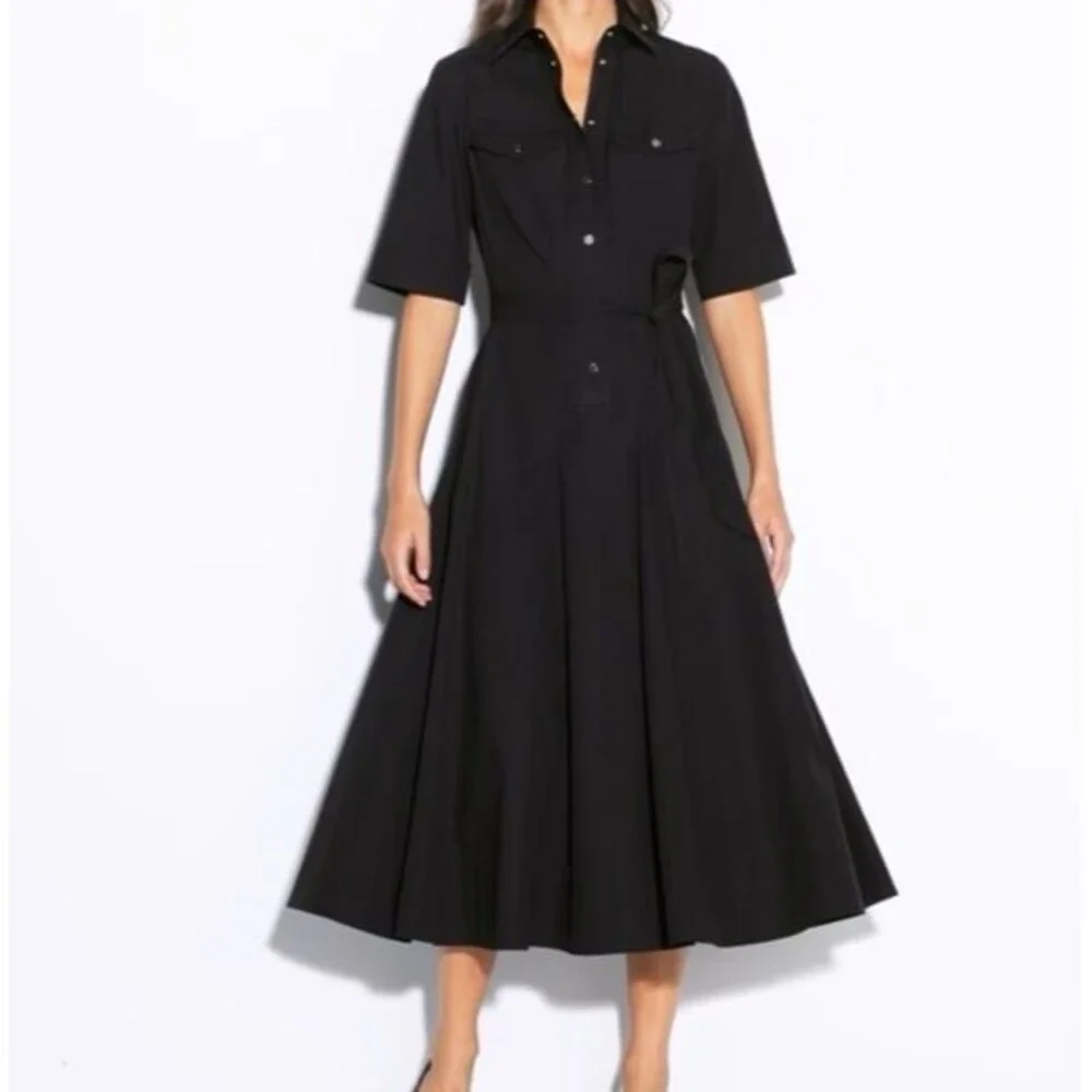 Tory Burch Shirt Dress with tap fold Sleeves
